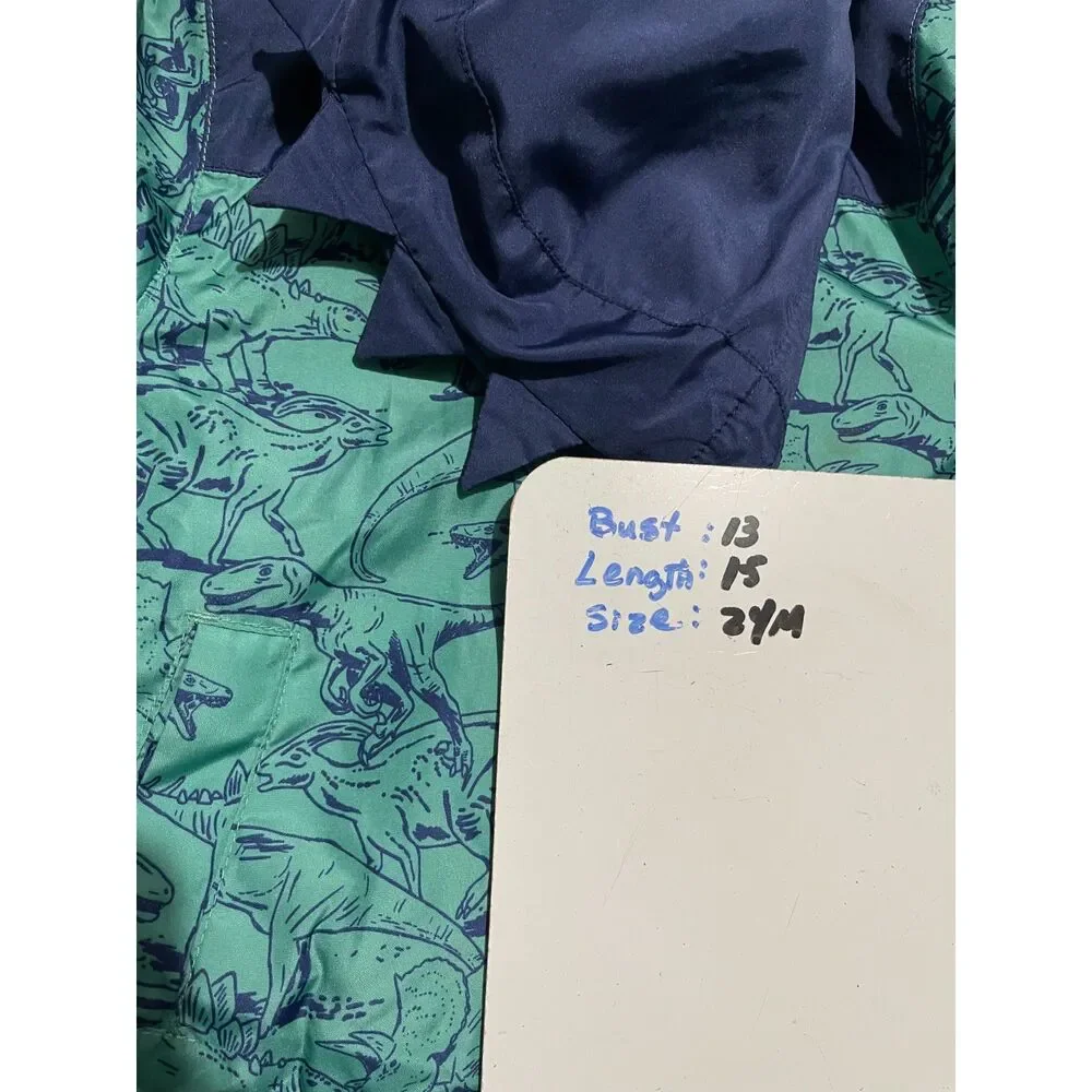 Oshkosh B'gosh jacket hooded dinosaur the genuine zip print all over kids 24M
